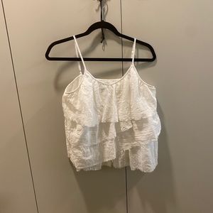 Maeve white top with straps